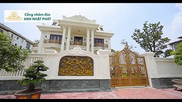 Tuyệt vời Cổng nhôm đúc sánh bước cùng biệt thự lâu đài khủng ở Việt Nam