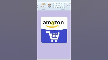 How To Draw amazon Logo in M.S Paint 💯💌👍 #shorts #Mspaint #amazon #rohitmonitorboy