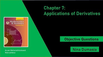 12th Commerce Applications of Derivatives | Objective Questions