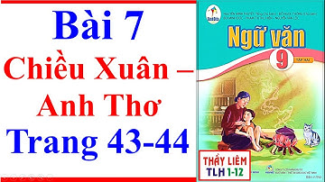Ngữ Văn 9 Bài 7 | Chiều Xuân – Anh Thơ | Trang 43 - 44 | Cánh Diều | Tập 2
