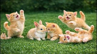 Colorful Kittens Playing and Chasing Mice Outdoors | Happy Cat Video | Adorable Cat Moments screenshot 4