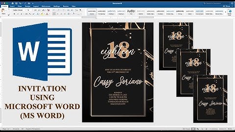 BLACK WITH GOLD | How to make DEBUT INVITATION in Microsoft Word (MS Word) Cassy Soriano