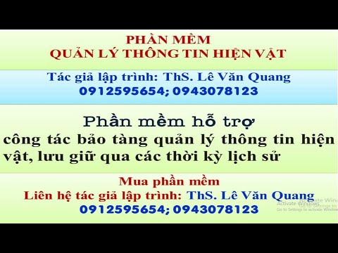 PHẦN MỀM QUẢN LÝ THÔNG TIN HIỆN VẬT-CHỨC NĂNG THÔNG KÊ NĂM-BẢO TÀNG