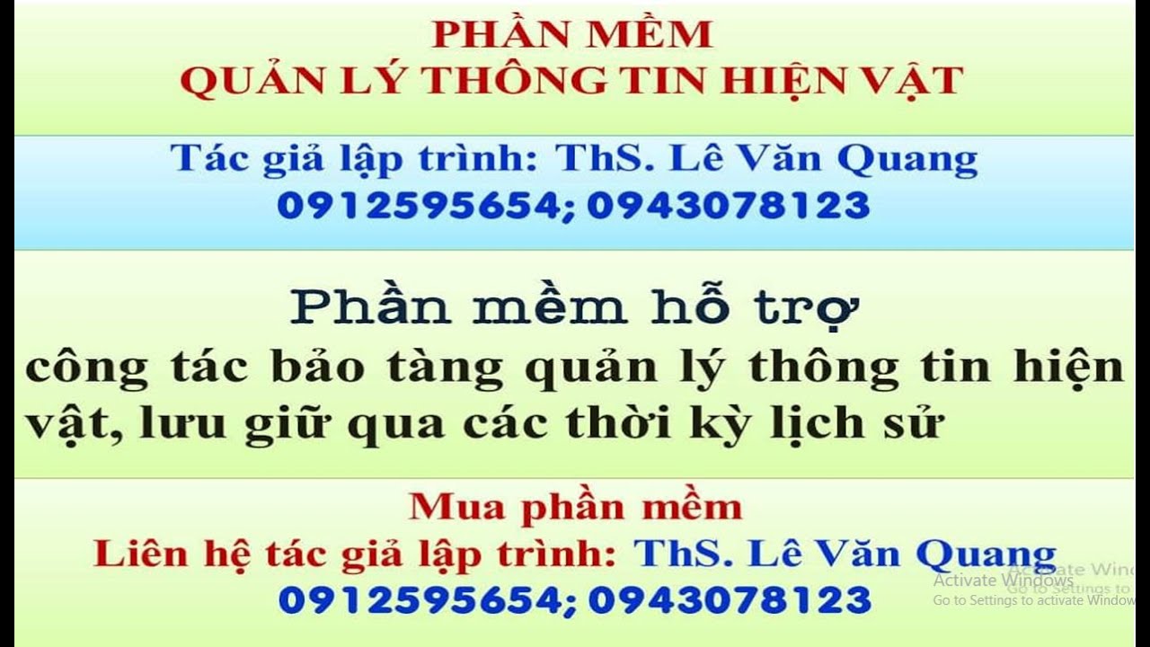 PHẦN MỀM QUẢN LÝ THÔNG TIN HIỆN VẬT-CHỨC NĂNG THÔNG KÊ NĂM-BẢO TÀNG