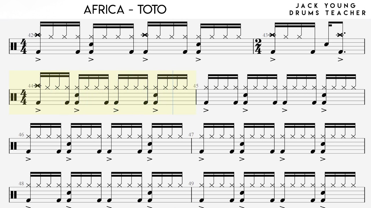 How to play  Africa on Drums 🥁
