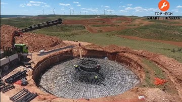 Wind Turbine Farm installation from beginning. Technology at Another level