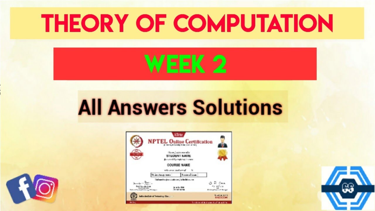 theory of computation nptel assignment answers