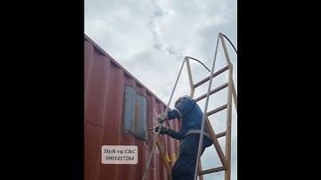 Sửa chữa container tại cảng Cái Mép #xuhuong #container #logistics #dichvucc #mayxitapluc