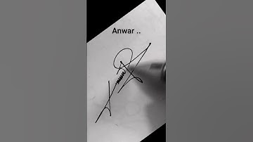 Anwar name signature 🍁🍁 #foryou #signature #handwrite #calligraphy #callgraphy