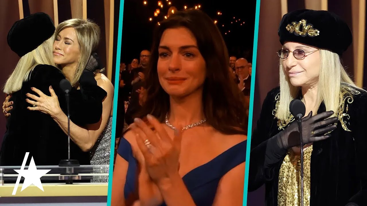 Anne Hathaway Gets Emotional During Jennifer Aniston's Barbra Streisand SAG Tribute