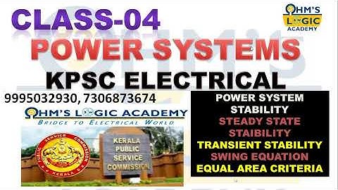 Power System # 4| Stability Analysis | Steady State Stability| Swing Equation | Inertia Constant