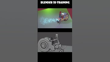 Tri wheel motorcycle Eevee and workbench render #3danimation #blender #blenderanimation #blender3d