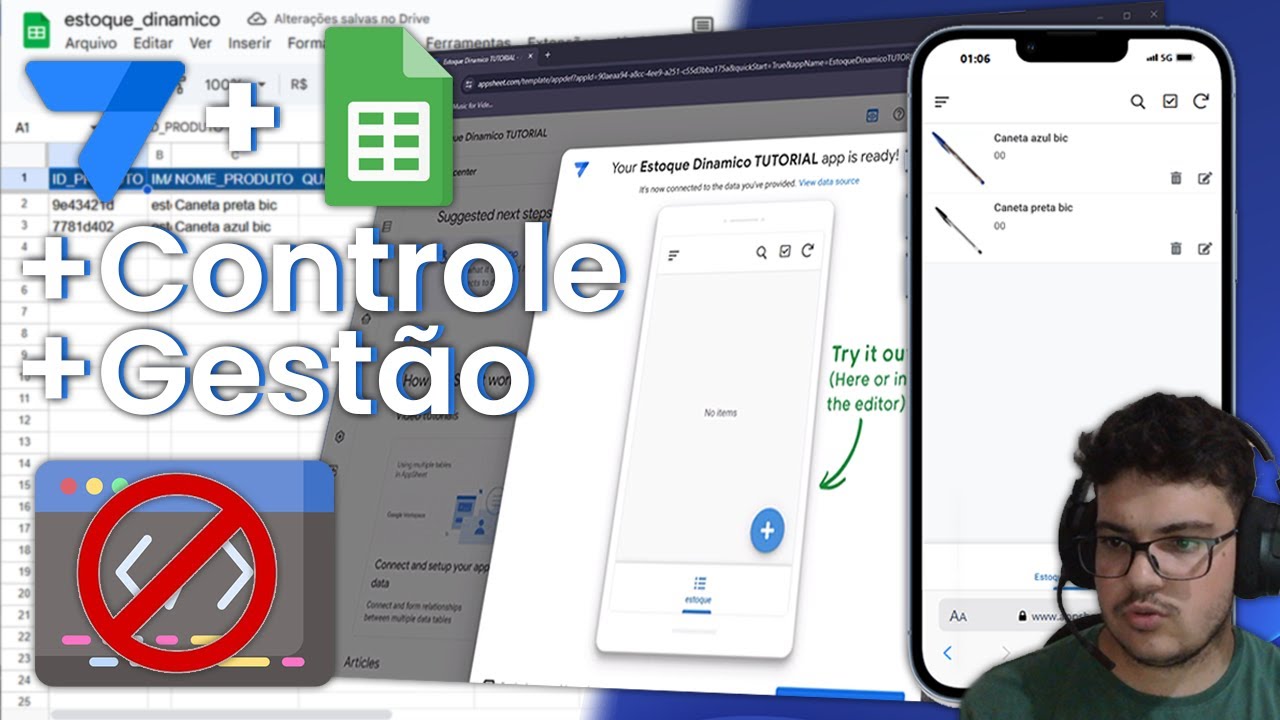 📦 ESTOQUE DINÂMICO com APPSHEET