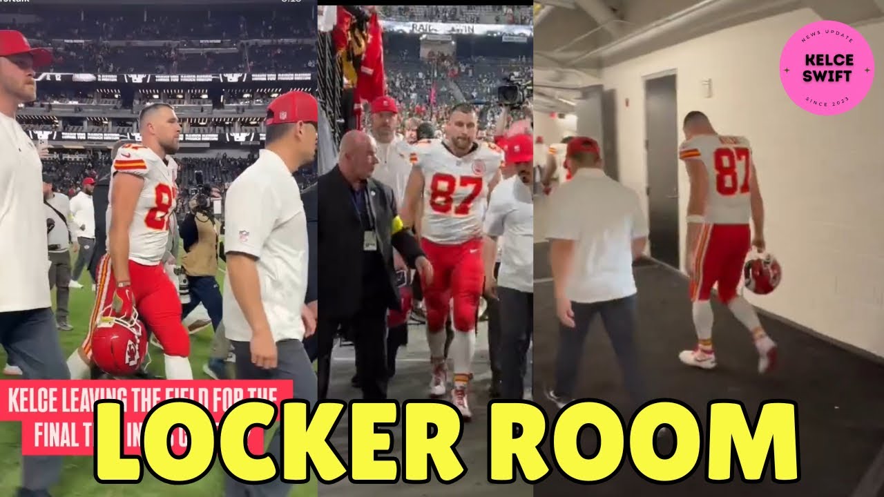 Travis Kelce Gets Emotional as he Enters the Locker Room in what could be  his Last Time in NFL