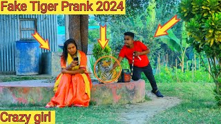 Fake Tiger Prank With Grandpa !! Fake Tiger vs Public Reaction Prank Video By | Razu prank tv