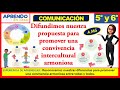 DIFUNDIMOS NUESTRA PROPUESTA PARA PROMOVER UNA CONVIVENCIA INTERCULTURAL ARMONIOSA/MIRTHA SAMAME 5°