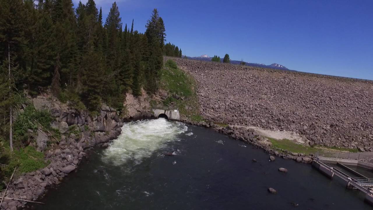 Island Park Dam Aerial Drone View YouTube