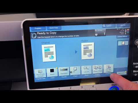Konica Minolta C658 Tutorial How to Copy