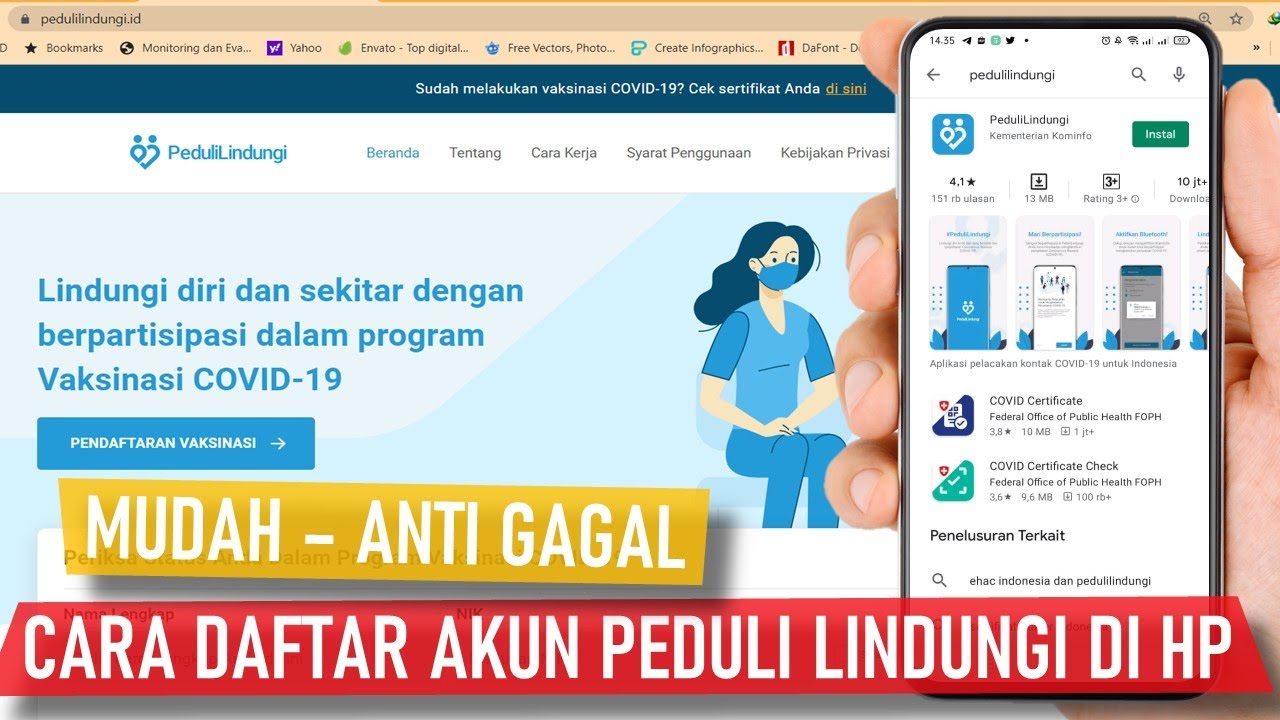 Cara Menginstal dan Membuat Akun Peduli Lindungi Lewat HP Aplikasi