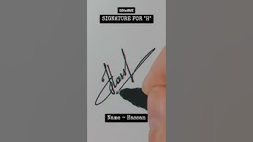 Signature for H | Hassan | SBtellME Calligraphy and Handwriting #shorts #signature #calligraphy