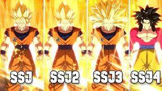 Dragon Ball FighterZ: Goku SSJ, SSJ2, SSJ3, SSJ4 (4K 60fps) screenshot 1