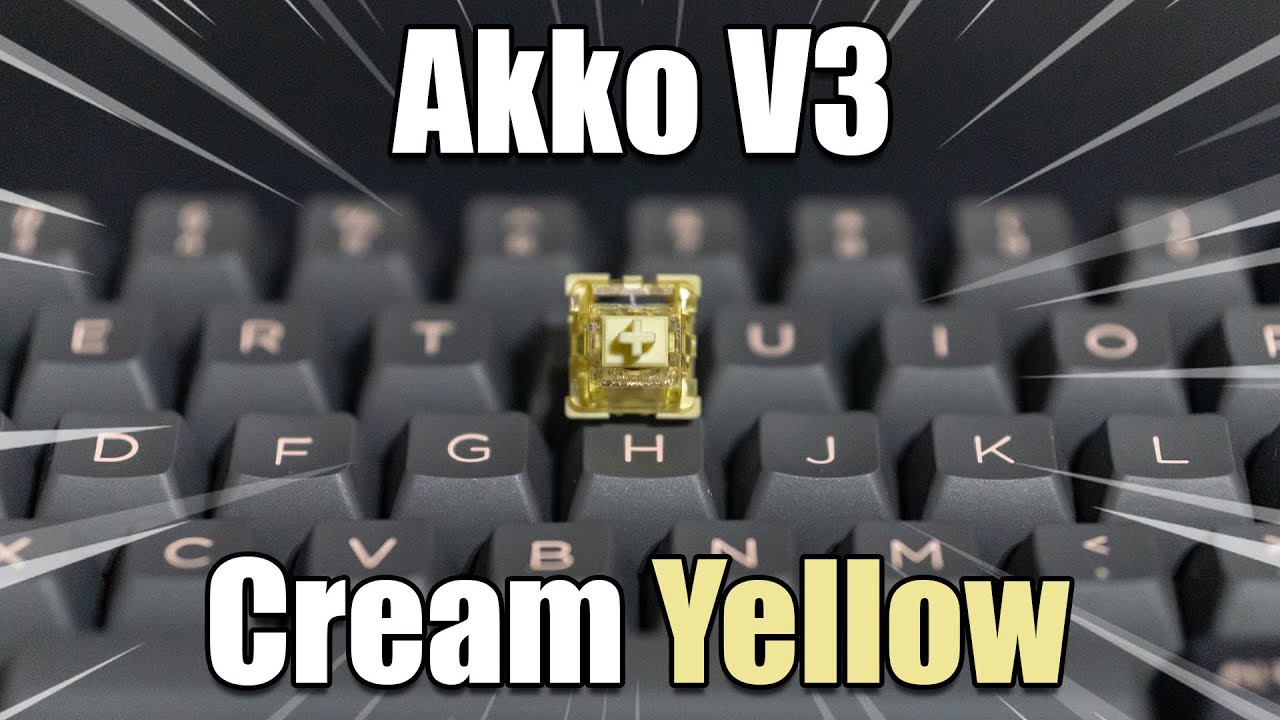 Akko V3 Cream Yellow Review Better than Gateron Yellows?! Sound