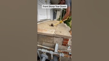 Front Stoop Tear Down #construction #demo #frontporch #trending #viral #diy #homeimprovement #fyp