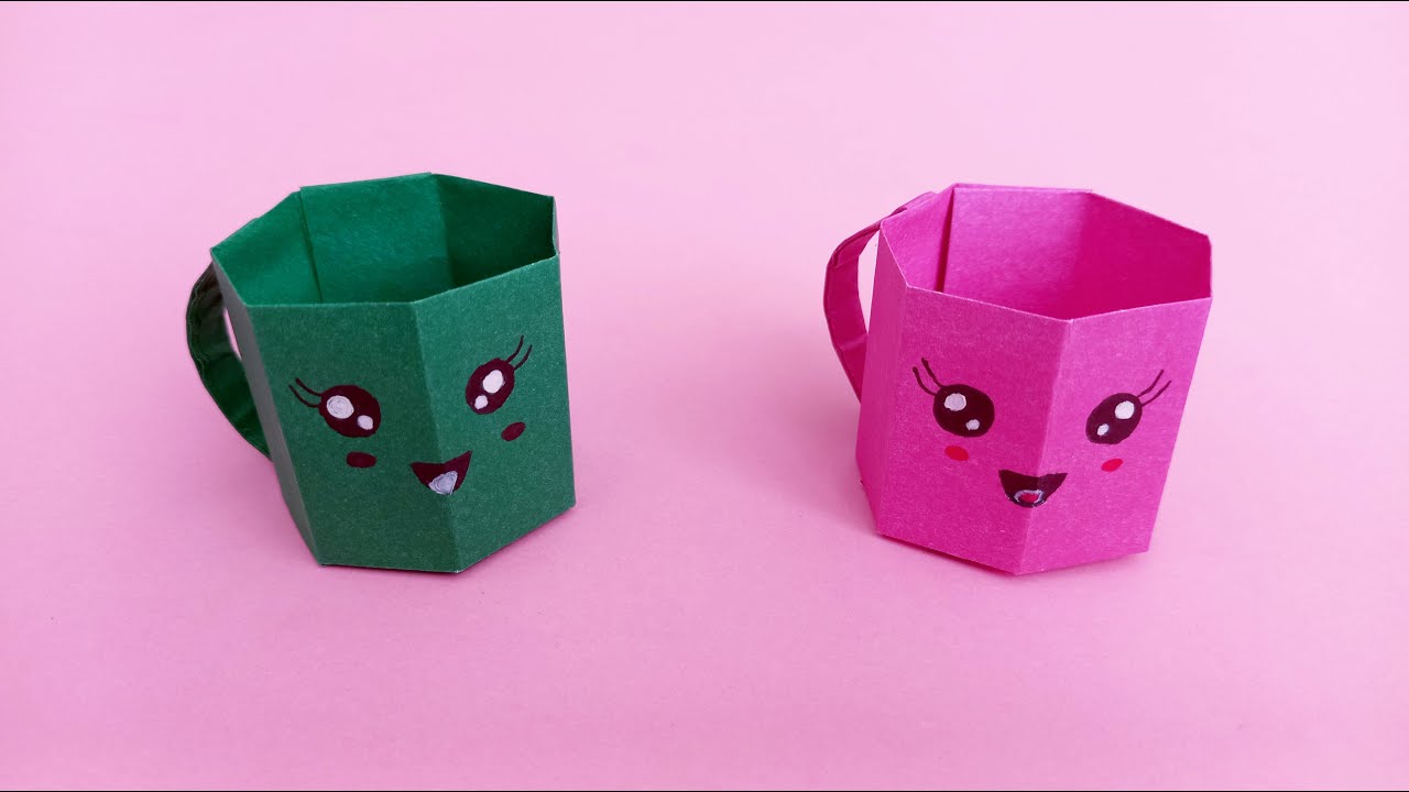 How to make an origami paper cup | easy origami paper cup | Origami for ...