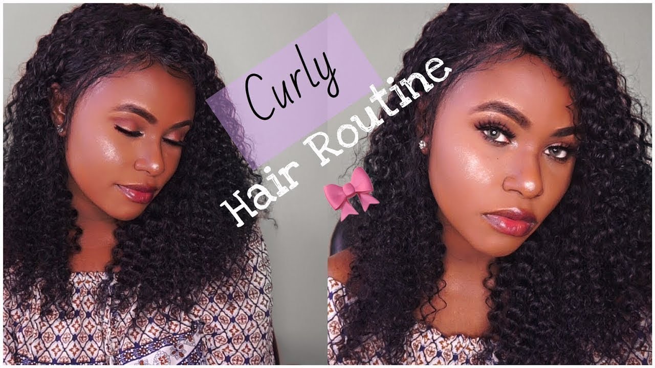 CURLY HAIR ROUTINE   🎀 Ft  WIG ENCOUNTERS!!