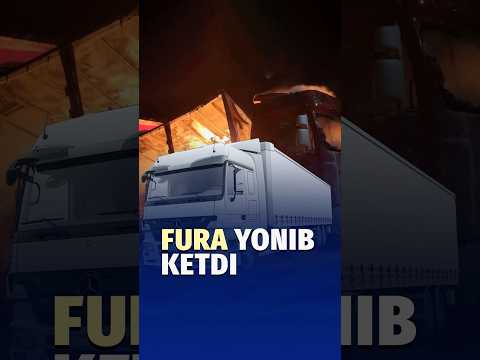 Samarqandda sodir bo‘lgan avariyadan so‘ng ikkita yuk mashinasi yonib ketdi