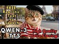 FREE Realistic AI Text To Speech Qwen 3 TTS Voice Cloning Tutorial FREE Realistic AI Text To Speech Qwen 3 TTS Voice Cloning Tutorial