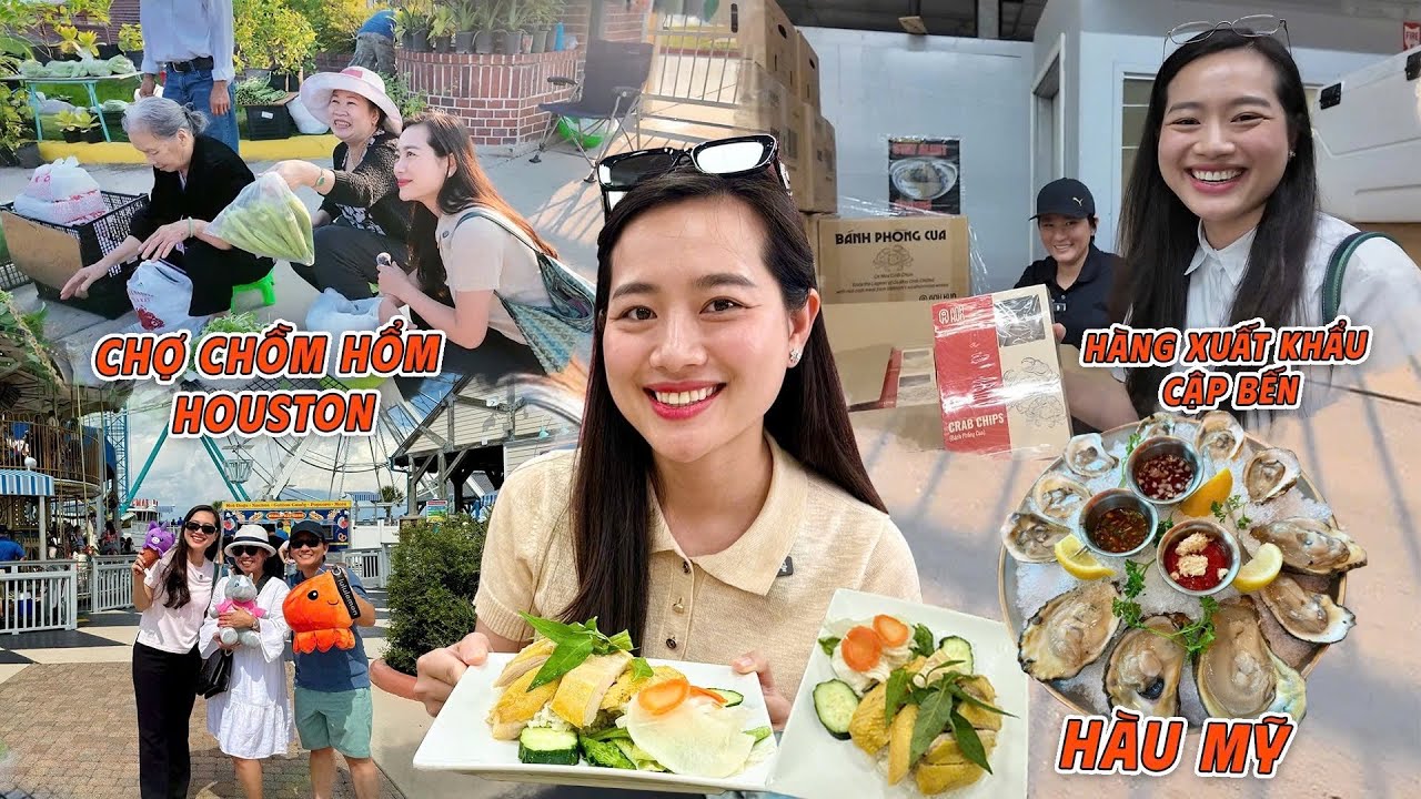 🇺🇸Texas | Đi Chợ Chồm Hổm Người Việt, Cơm Gà Houston, Cocktail Hàu Tươi Sống Siêu Ngon | ÁNH KUA