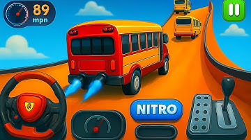 Crazy Bus Mega Ramp Impossible Racing - Bus Stunts Racing - Bus Simulator 3D - Android Gameplay