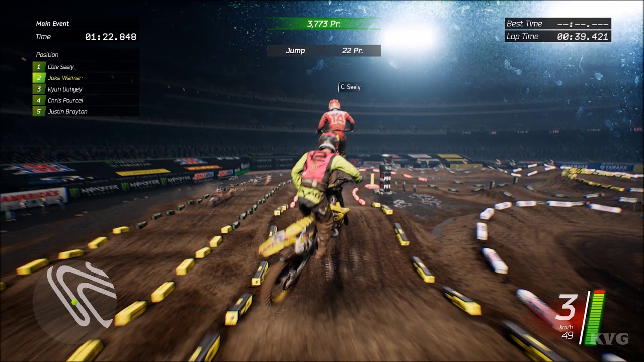 Monster Energy Supercross Oakland (Stadium of Oakland) Gameplay (PC