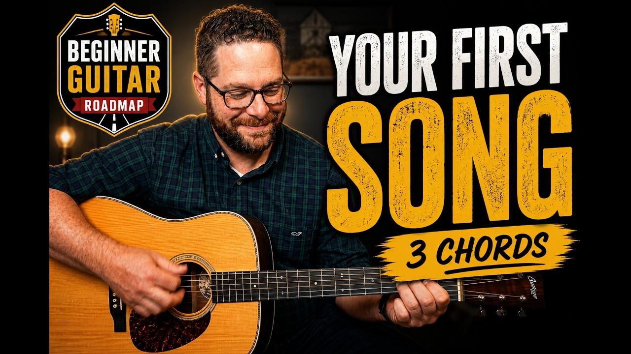 Play Your First Song on Guitar (3 Chords – Beginner Lesson) - YouTube