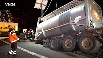 VN24 - Tractor unit loses tanker trailer on the A1 Freeway