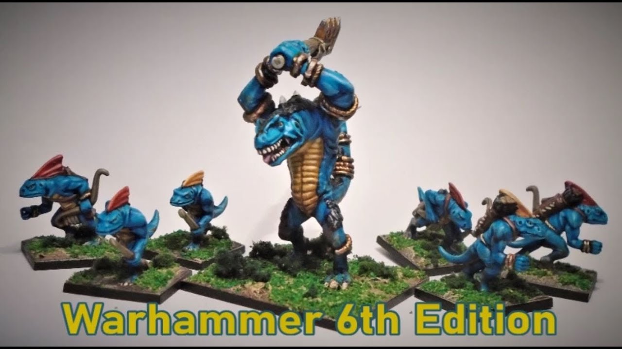 Warhammer 6th Edition Battle Report 1 Lizardmen vs High Elves - YouTube