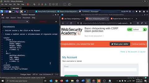 Lab Basic clickjacking with CSRF token protection