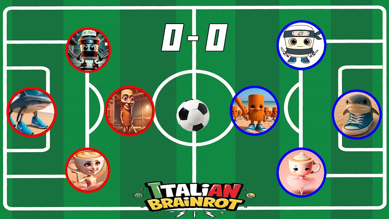 Italian Brainrot vs Little Brainrot  FootBall Tournament in Algodoo