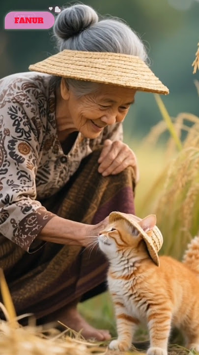 si oren lagi manen padi bareng nenek #catshorts
