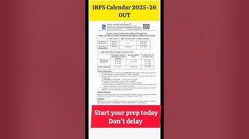 IBPS Calendar 2025-26 out 🤯🎉#ibpspo2024 #ibpspo #ibps #ibpspomains #ibpspointerview #bankexam #bank