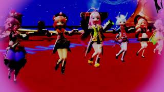 4K All 11 female short Characters Animation |  Genshin Impact MMD 🎵 (Blender +AI Cover) screenshot 5
