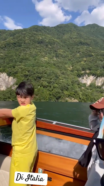 Rafathar Riding a Motorboat in Italy #raffinagita #rafathar #shorts
