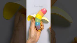 무지개 바나나 말랑이 만들기🌈🍌Rainbow Banana Squishy Diy With Nano Tape! #실리콘테이프