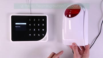 How to learn the SSS02B outdoor siren to Golden Security GSM WIFI alarm system GS-S5