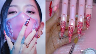 dope new brand alert 📟! recreating BLACKPINK - 'Pink Venom' MV Nails | SUMIKA NAILS #blackpink