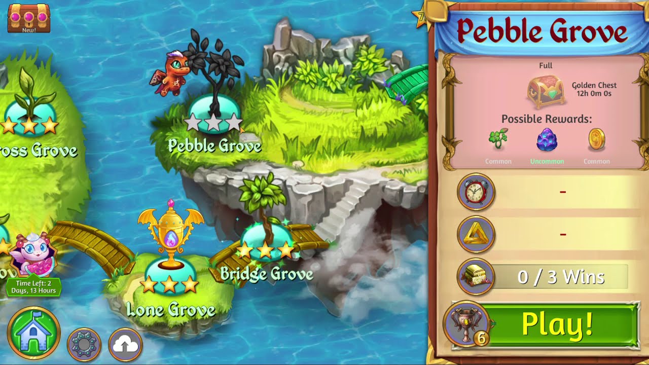 Merge Dragons - Pebble Grove - 3 Stars