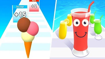 Ice Cream Rush 🆚 Juice Run - 🟡🧿🟡 New Update All Max Levels Walkthrough Gameplay Android,IOS