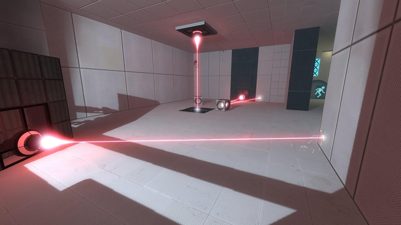 Portal 2 комната с 3 лазерами фото 1