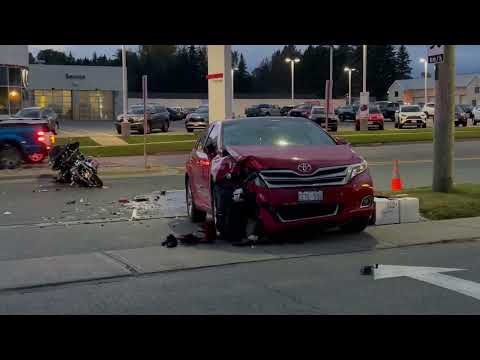 Motorcycle vs SUV Cobourg October 16, 2022